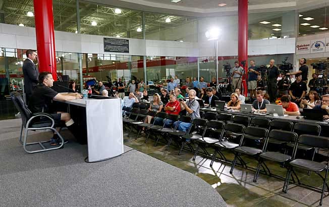 After being bedridden, Tony Stewart longs for racing so much he even misses the media hordes.